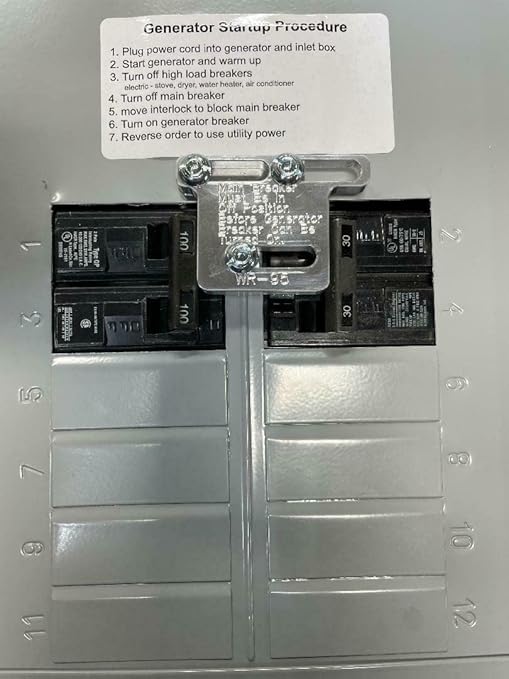 Generator Interlock WR-95 Compatible with Siemens Murray or ITE 100 amp sub Panel