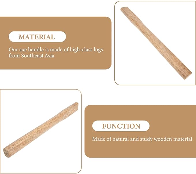 3pcs for Maul - Renewal Hatchet Garden Old Flat Hatchets Yuanzu Tools Replacement Bit Replaceable Wood Survival Handle Hardwood Straight Camping Re Curved and Outdoor Pick Hand M