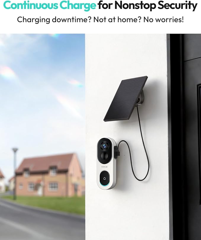 BOTSLAB Solar Panel for BOTSLAB Video Doorbell Pro 2/ Video Doorbell Pro/Video Doorbell Elite