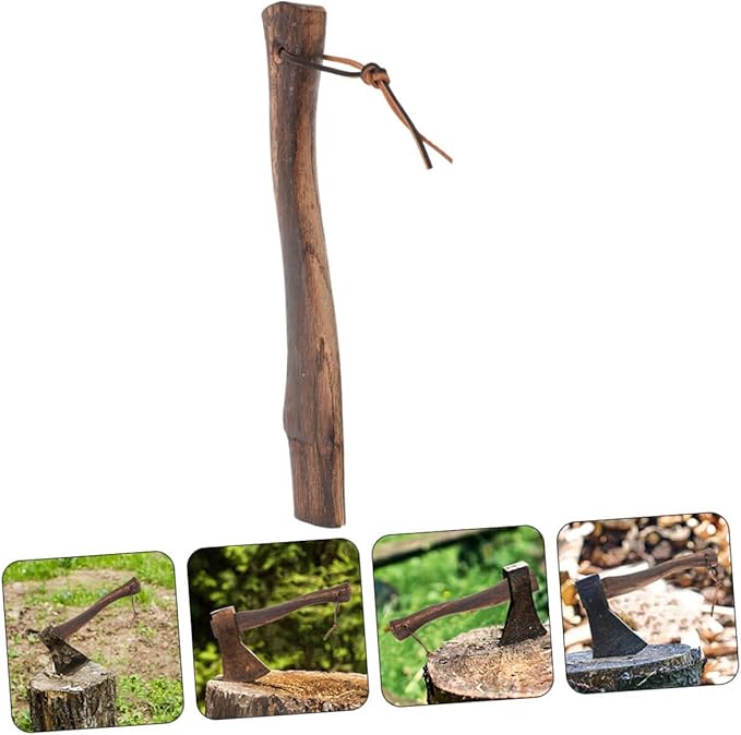 2pcs Wooden Axe Handle Replacement Non-Skid Axe Grip for Firewood Cutting and Camping for Outdoor Use Practical and Comfortable Design