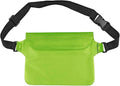 Waterproof Dry Bag Waterproof Swimming Bag Underwater Mobile Phone Bags Ski Drift Diving Shoulder Waist Pack 3 Layer Transparent Dry Protection Bag for SwimmingBoating(Green1)
