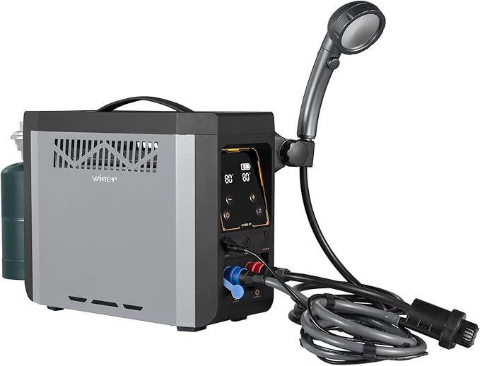 GPT3U Portable Propane Water Heater for Camping – Instant Hot Water Battery Powered Outdoor Tankless Shower Constant Temperature Safe for RV Beach Outdoor Adventures