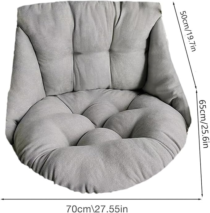 Swing Egg Chair Cushion Hanging Basket Cushion Single Person Detachable and Washable Swing Cushion Hanging Basket Rattan Chair Lounge Chair Cushion(E)