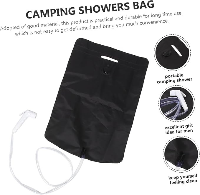 1set Portable Outdoor Camping Shower Bag Lightweight Wash Bag for -up for Hiking Backpacking and Fishing Trips