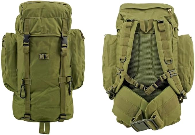 Generic Wilderness Essentials XL Tactical Backpack 66.8L Hunting Camping Hiking Military Assualt Bug Out Military Green Molle Adventure Daypack Large