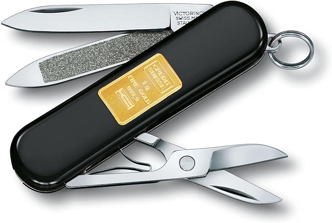 Victorinox Swiss Army Classic Knife SD 0.6203.87 With 1g Gold Ingot