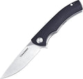 Harnds Talisman CK9168 Pocket Knife with Ball Bearing Pivot System Folding Knife with G10 Handle Pocketclip (black handle)