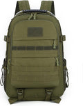 35L Army 3 Days Assault Pack Molle Bag with USB Charging Port Military Tactical Hiking Camping Backpack fit 15.6 Laptop for Men and Women ArmyGreen