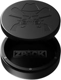 ZPACK Magnetic Zyn Metal Can Holder Metal Container Carved Tin with Magnetic Closure Aluminum Container Slim Pouch Can Gift for Him – Engraved Logo Black (Cowboy)