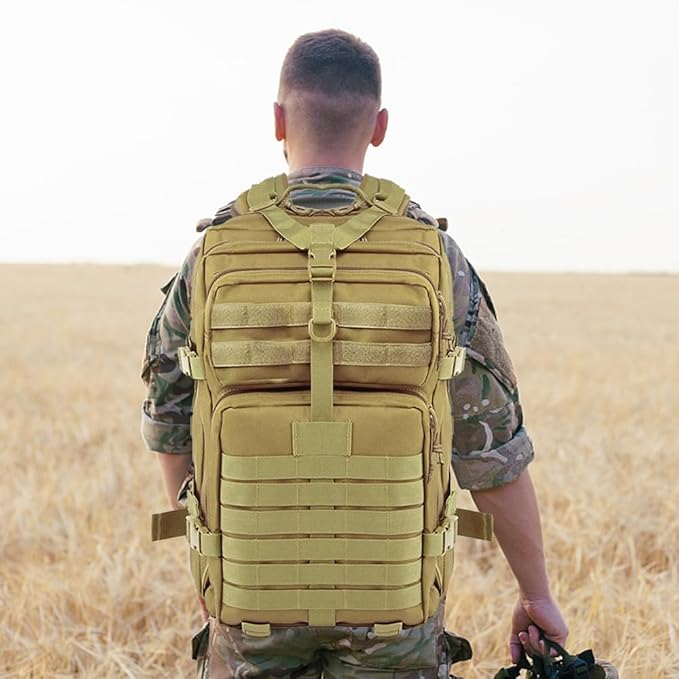 EMDMAK Military Tactical Backpack 42L Large Military Pack Army 3 Day Assault Pack Molle Bag Rucksack