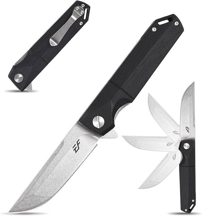 Eafengrow EF71 Folding Knife EDC Foldable Utility Knife with Liner Lock Pocket Knife for Camping Survival Outdoor and Indoor Activities