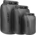 Frelaxy Waterproof Dry Bag 2 Pack/3 Pack Lightweight Portable Dry Bags 5L &amp 15L &amp 25L Durable Dry Sack Set Keep Gear Dry for Hiking Camping Boating Backpacking Kayaking (3 Pack - Gray)