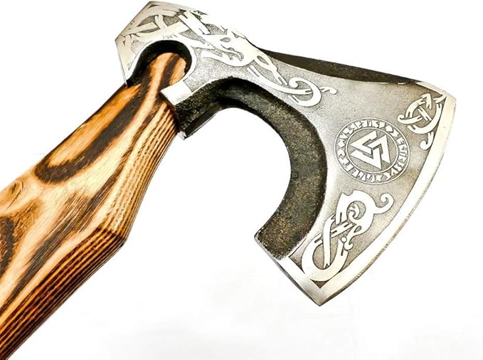 Custom Handmade Stainless Steel Viking Axe with Gorgeous and Solid Wood Handle (EX-1106)