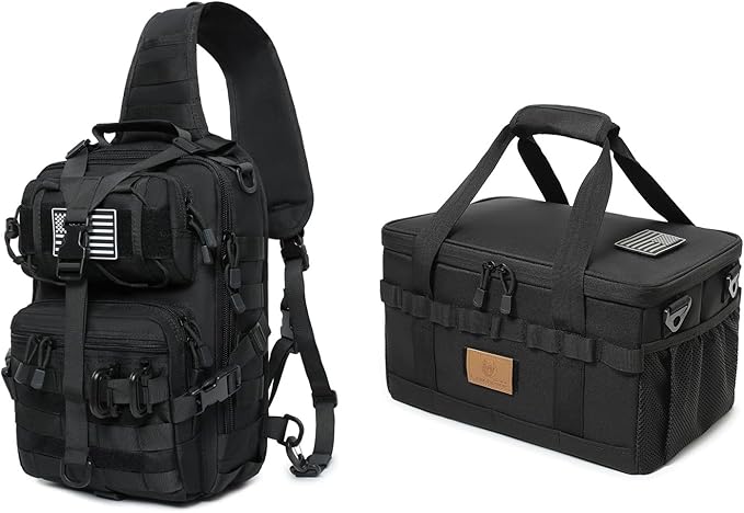 Tactical Sling Backpack and 18L Tactical Camping Storage Bag