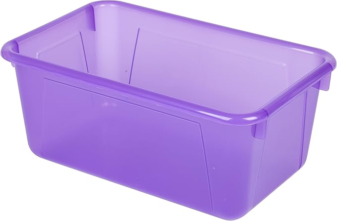 Storex Small Cubby Bins – Plastic Storage Containers for Classroom 12.2 x 7.8 x 5.1 inches Candy Violet 10-Pack (62478A05C)