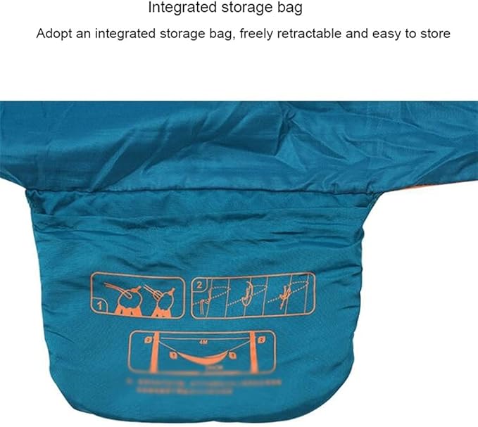 Portable Hammock Portable Lightweight Hammock Parachute Hammocks Hiking Gear Outdoor Camping for Backpacking Beach (Color : Blue)