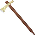 Armory Replicas™ Mini Engraved Smoking Hawk with Brass Axe and Steel Blade – Detailed Handcrafted Collectible