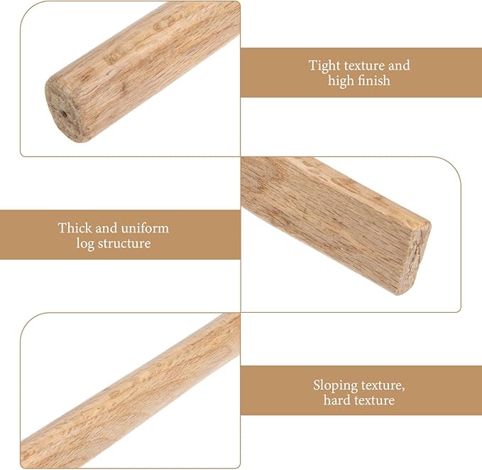3pcs for Maul - Renewal Hatchet Garden Old Flat Hatchets Yuanzu Tools Replacement Bit Replaceable Wood Survival Handle Hardwood Straight Camping Re Curved and Outdoor Pick Hand M