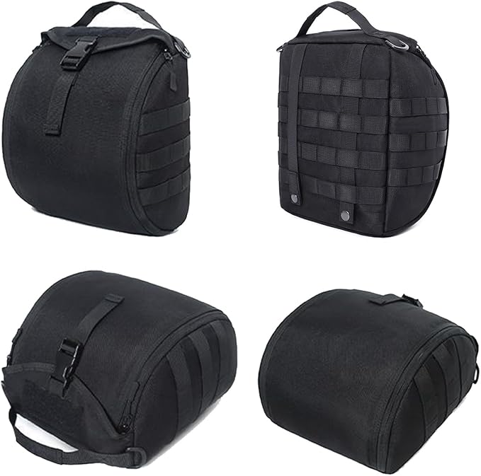Tactical Helmet Padded Storage Bag 6L Expandable MOLLE Pouch Waterproof with Anti-Scratch Lining Multi-Purpose