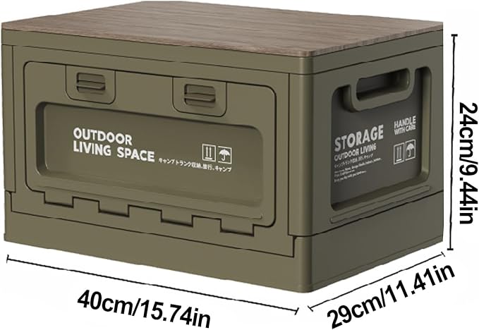 Sportsman Trunk Heavy-Duty Containers for Camping Large Capacity Storage Bins with Lids Stackable Storage Bins Space-Saving Camping Chuck Box Weather Proof Storages Container for Travel