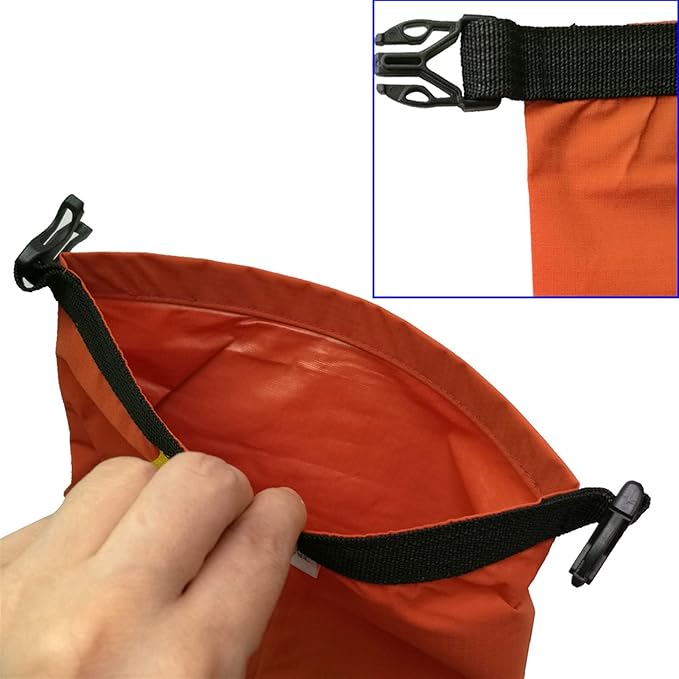 Kayak 3PCS Ultralight Drifting Boating Kayaking Swimming Waterproof Dry Bag Camping Rafting Folding Storage Bag (Color : Orange)