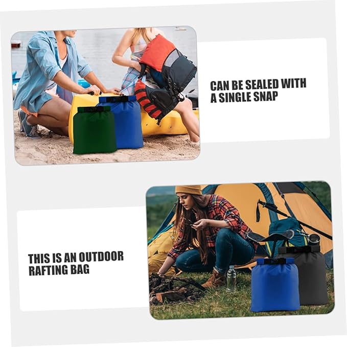 HANABASS 12pcs Portable Floating Dry Pouch Dry Bag for Camping Hiking Kayaking Water-resistant Storage Bag