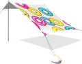 Beach Canopy with Windproof Ropes &amp Sandbags Beach Tent Sun Shade Sun Shelter for Camping Trips Fishing Backyard Fun or Picnics Donuts