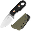 Kizer Beaver Fixed Blade Knife with Sheath 2.75 Nitro-V Blade EDC Fixed Blade Camping Knife with Black G10 Handle Small Bushcraft Survival Knives Outdoor Hunting Knives for Men Women 1078M1