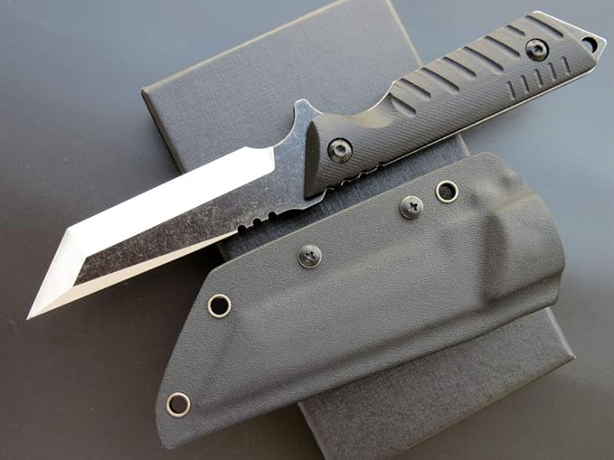 Eafengrow EF105 Fixed Blade knfe 440C Stainless Steel Blade G10 Handle Heavy Duty Fixed Knifes EDC Tactical Knife for Outdoor Hiking Survival Camping with SheathBalck