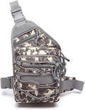 Tactical Shoulder Sling Bag Outdoor Military Small Crossbody Chest Pack Sling Daypack for Men Traveling Trekking Camping Fishing (ACU)