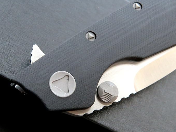Eafengrow EF335 Folding Knives D2 Blade and G10 Handle5 inch Closed EDC Pocket Folding Knife with Clip (black)