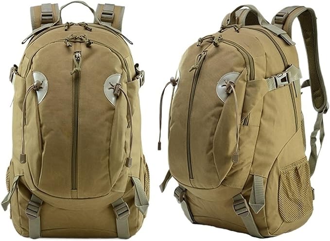 35L Military Tactical Backpack Waterproof Hiking Bag Breathable Rucksack(Camel)