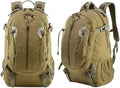35L Military Tactical Backpack Waterproof Hiking Bag Breathable Rucksack(Camel)