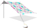 xigua Butterfly Beach Tent Sun Shelter with Carrying Bag - Silver Coated Oxford Fabric Beach Canopy for Beach Camping Fishing - Includes Windproof Ropes Sandbags &amp Stakes