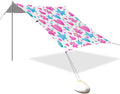 Beach Canopy with Windproof Ropes &amp Sandbags Beach Tent Sun Shade Sun Shelter for Camping Trips Fishing Backyard Fun or Picnics Heart