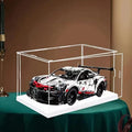 MECC Openable Clear Acrylic Display Case-Assemble Countertop Box with white Base for Display-Clear Display BoxDustproof Protection Showcase for Figures Toys Collectibles (20x8x10inch/50x20x25cm)