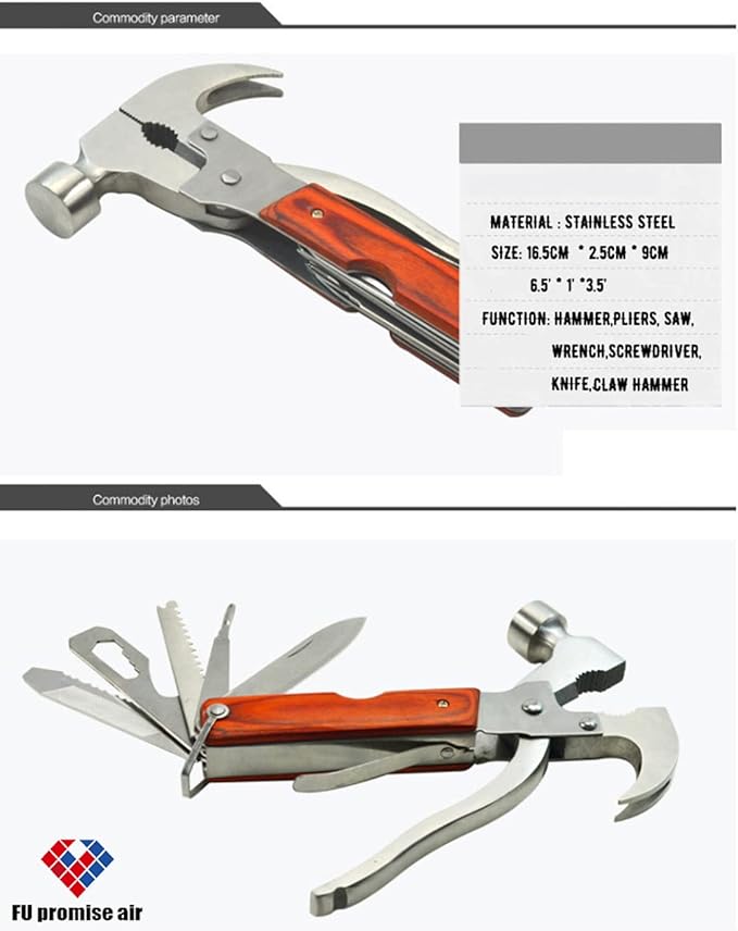 Stainless Steel Multipurpose Tool Kit Portable &amp Heavy Duty Light Weight &amp Durable Pocket Multi Tool Kit Suitable as Camping Multitool Emergency Pocket Tools