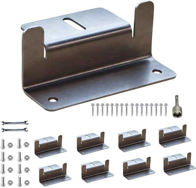 Solar Panel Mounting Brackets Z Bracket with Nuts and BoltsSuitable for 50W to 150W Solar Panels on RVBoatsMotorhome Cabins Sheds GaragesOff Grid Stainless Steel 2 Units (8PCS)