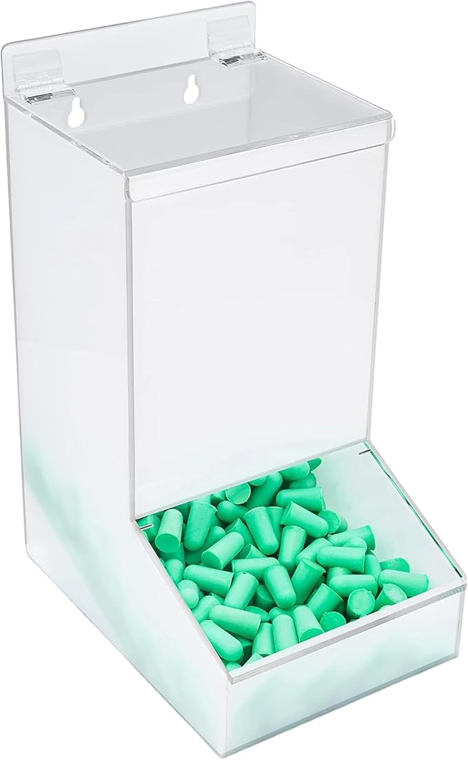 SimplyImagine Acrylic Laundry &amp Dishwasher Pod Dispenser - Large White Acrylic 2 Lids - Wall-Mount Or Countertop Gravity Feeder - Laundry Room Organization &amp Storage for Laundry Pods