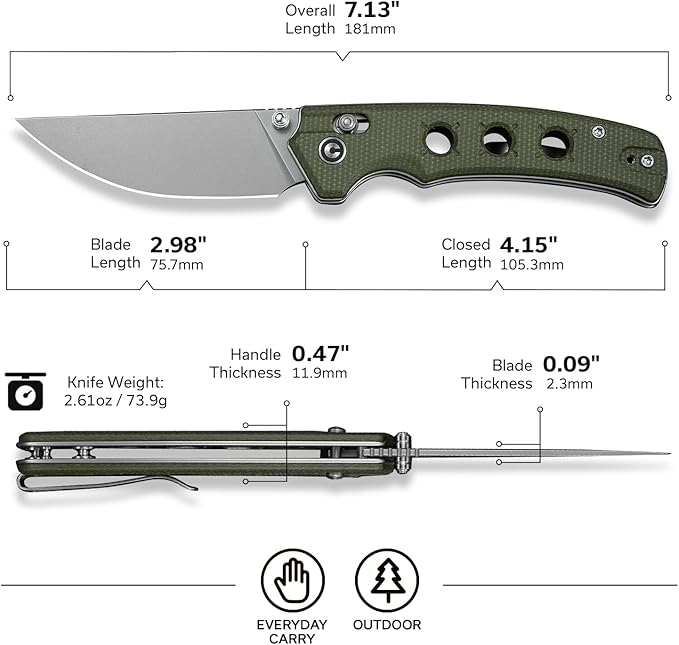 CIVIVI Noctis Pocket Knife C24020C-3
