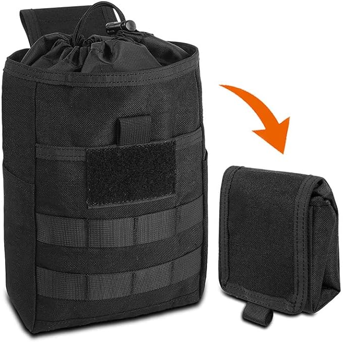 Outdoor Sports Airsoft Gear Molle Combat Hiking Bag Vest Accessory Camouflage Recycle Pack Tactical Foldable Dump Pouch