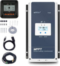 EPEVER 100A MPPT Solar Charge Controller 12V/24V/36V/48V Auto Max 150V Input Negative Ground Solar Panel Charge Regulator with MT50 Remote Meter Temperature Sensor RTS &amp PC Communication Cable RS4