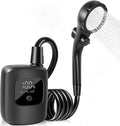 Portable Electric Outdoor Shower with Digital Display IPX8 Waterproof 3 Water Flow Modes Spray Gun Mode for Camping Car Washing Pet Bathing Garden Watering