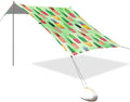 xigua Potted Plant Beach Tent Sun Shelter with Carrying Bag - Silver Coated Oxford Fabric Beach Canopy for Beach Camping Fishing - Includes Windproof Ropes Sandbags &amp Stakes