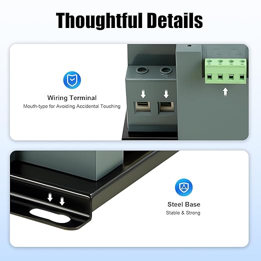 Dual Power Automatic Transfer Switch 2P 63A ATS Dual Power Generator Changeover Switch 110V Mini Electrical Selector Switches