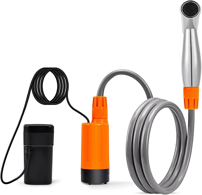Portable Shower for CampingOutdoor Electric Shower USB Rechargeable Pumps Bathing PumpsCamping Shower Head Nozzle