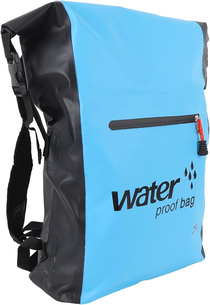 Pilipane Water Dry Bag 25L Large Capacity Durable PVC Outdoor Backpack for Hiking Camping Kayaking (Blue)