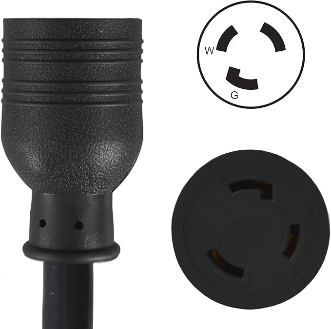 Conntek 20570: 30 Amp L5-30 Locking Style Generator Extension Cord Black 10-Feet