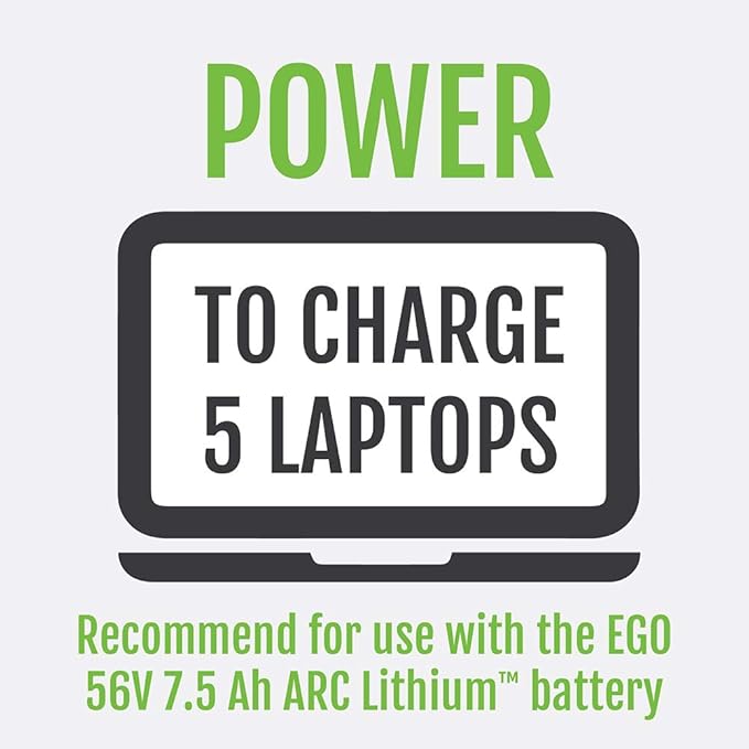 EGO POWER+ Portable Inverter 150W Power Inverter Generator Quiet Battery and Charger Not Included - PAD1500