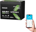 12V 100Ah LiFePO4 Battery with Bluetooth BCI Group 24 Built-in 100A BMS 1280Wh Rechargeable Deep Cycle Lithium Battery 15000+ Cycles for RV Marine Solar Trolling Motor Home Off-Grid